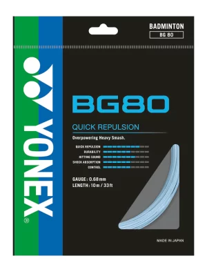 Yonex BG 80 Badminton String Single Set