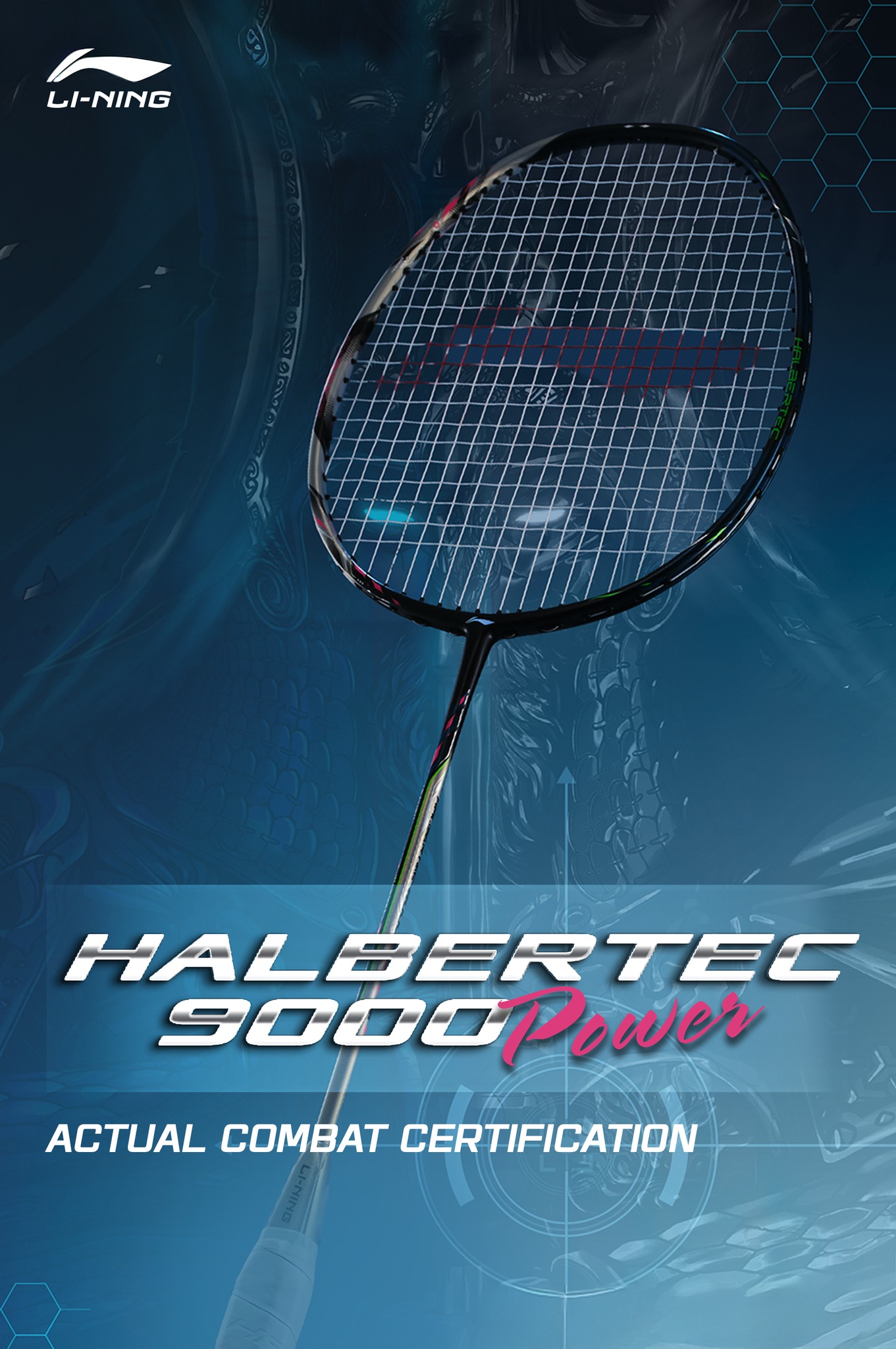 Li-Ning Halbertec 9000 POWER Badminton Racket Frame (UNSTRUNG)